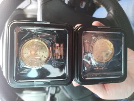 ست ساعت مچی عقربه ای زنانه و مردانه اسکمی مدل 9098 کد 01