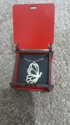 گردنبند نقره زنانه طرح پروانه کد DG003