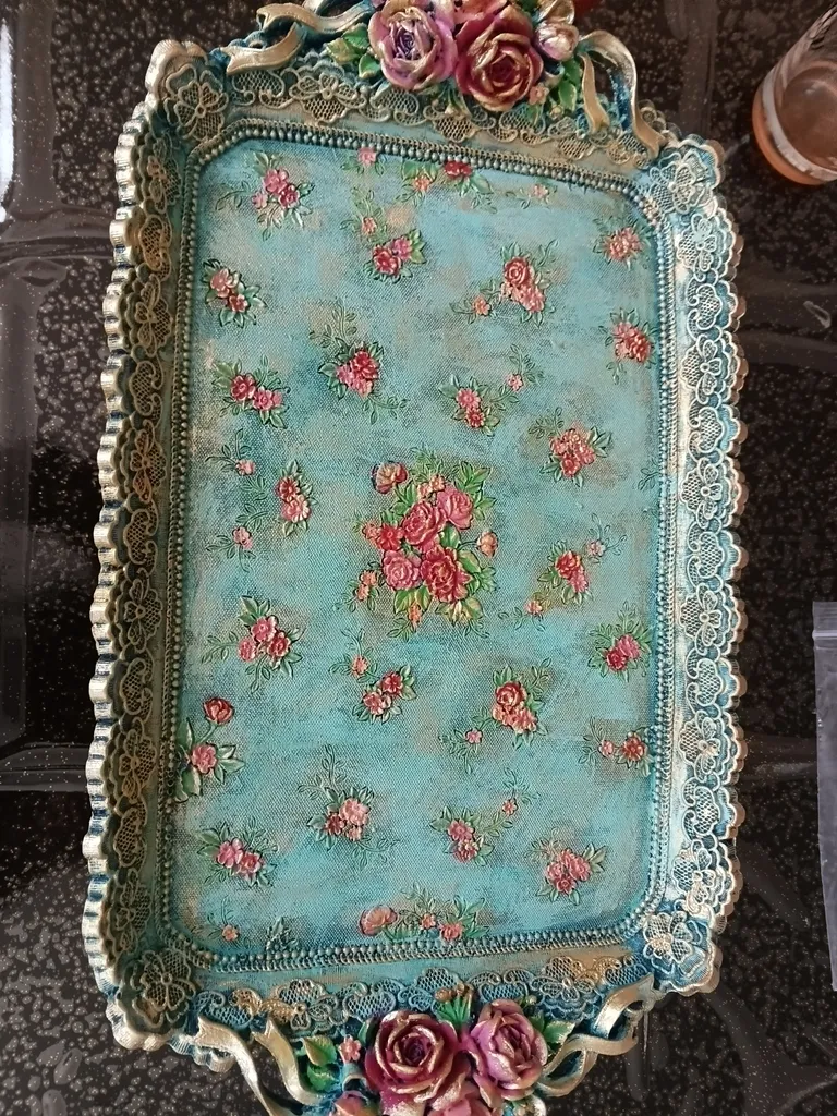 سینی مدل باغ فیروزه کد 04-20