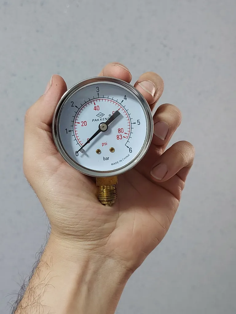 گیج فشار پکنز مدل 6bar-83psi