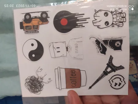 استیکر لپ تاپ کد 1127 مجموعه 10 عددی