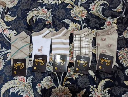 جوراب زنانه مدل خرسی مجموعه 5 عددی