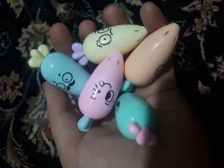 ماژیک علامت گذار مدل پاستلی طرح هویج بسته 6 عددی