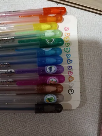 خودکار اکلیلی 12 رنگ مدل Glitter Pen