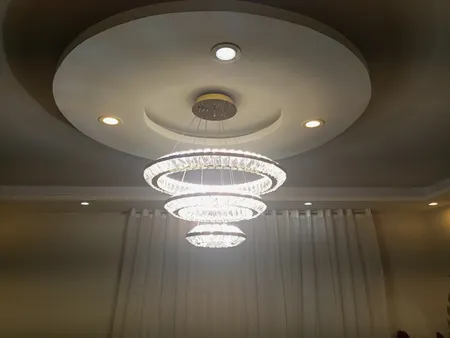 لوستر ام کی ای لایتینگ مدل کریستالی مدرن کد CR-3S