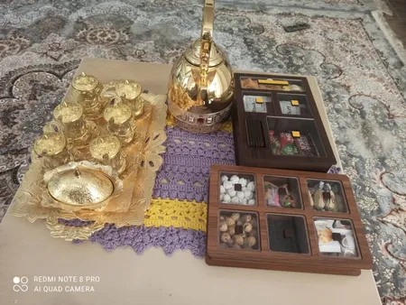 جعبه رومیزی تی بگ و تنقلات و زیرلیوانی مدل DR_BEST