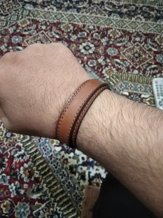 دستبند چرم وارک مدل رهام کد rb176