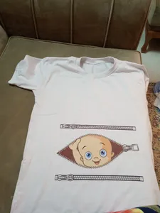 تجریه خرید تیشرت بارداری طرح زیپ مدل 3950