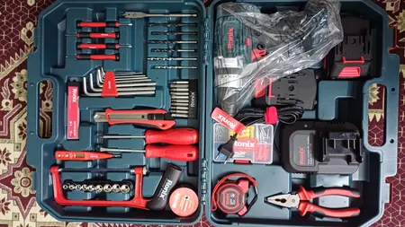 مجموعه 53 عددی دریل پیچ‌گوشتی شارژی چکشی رونیکس مدل  RS-8620