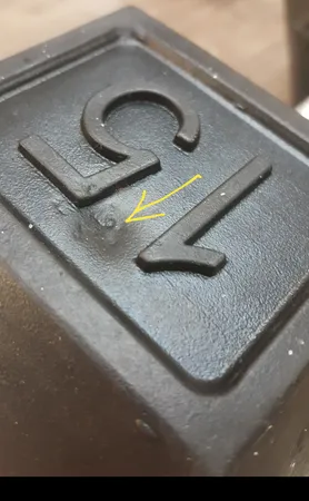 دمبل رکورد مدل 1400 وزن 15 کیلوگرم بسته 2 عددی