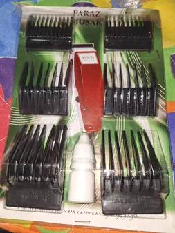 ست شانه ماشین اصلاح موزر مدل faraz مجموعه 6 عددی به همراه روغن ماشین اصلاح