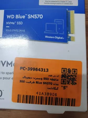 حافظه SSD وسترن دیجیتال مدل Blue SN570 ظرفیت 500 گیگابایت