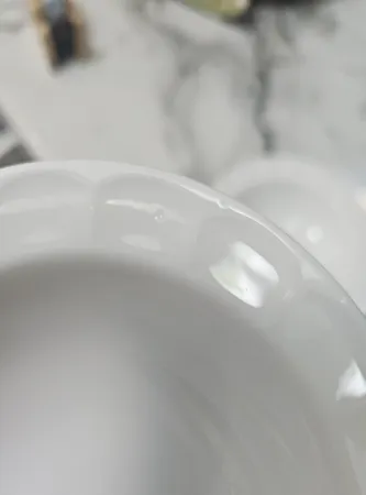 سرویس غذاخوری 29 پارچه 6 نفر چینی زرین ایران مدل نئوکلاسیک سفید درجه 3