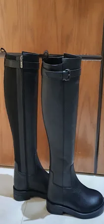 بوت ساق بلند زنانه چرم مشهد مدل J2723-088