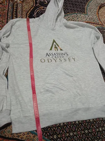 هودی مردانه طرح Assassins کد S436 رنگ طوسی