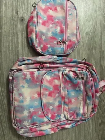 کوله پشتی مدرسه کد 5070 به همراه کیف ظرف غذا و جامدادی