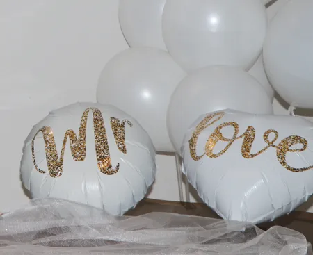 بادکنک فویلی لاکی بالونز مدل white love