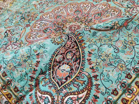 رومیزی ترمه نگین خاتم یزد طرح افشاری کد SBZ