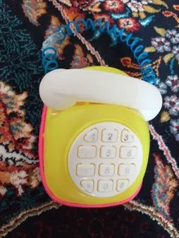 قلک طرح اسباب بازی تلفن و ماشین