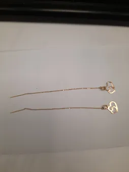 گوشواره طلا 18 عیار زنانه طرح قلب کد EL-004