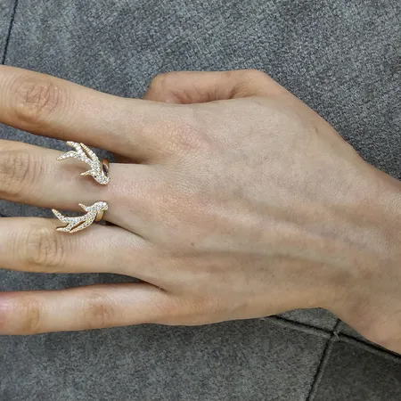 انگشتر زنانه وای اس ایکس مدل شاخ گوزن کد 689344