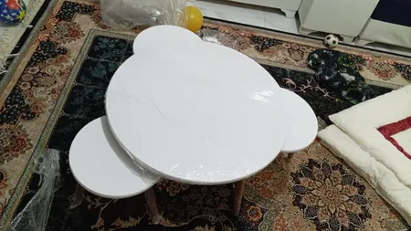 میز جلو مبلی و عسلی مدل سپیدار H1011 مجموعه 4 عددی
