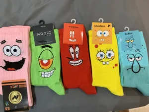 تجریه خرید جوراب ورزشی ساق بلند زنانه مدل اسپرت کارتونی بسته 5 عددی