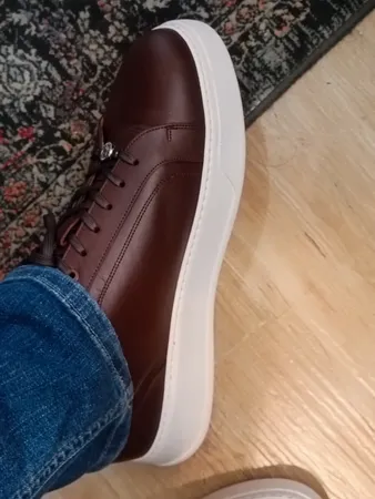 کفش روزمره مردانه کرمانی مدل چرم دستدوز طبیعی کد 42001 رنگ قهوه ای