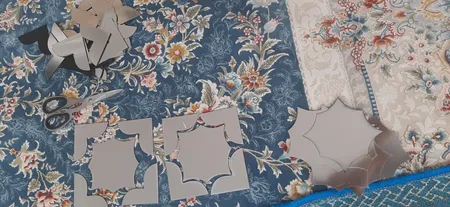 آینه دکوپدیده مدل Flower1001