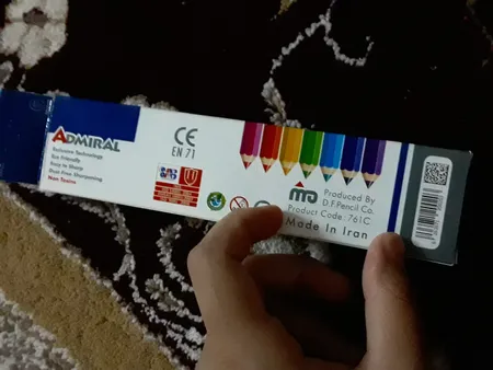 مداد رنگی 6 رنگ آدمیرال مدل MDF