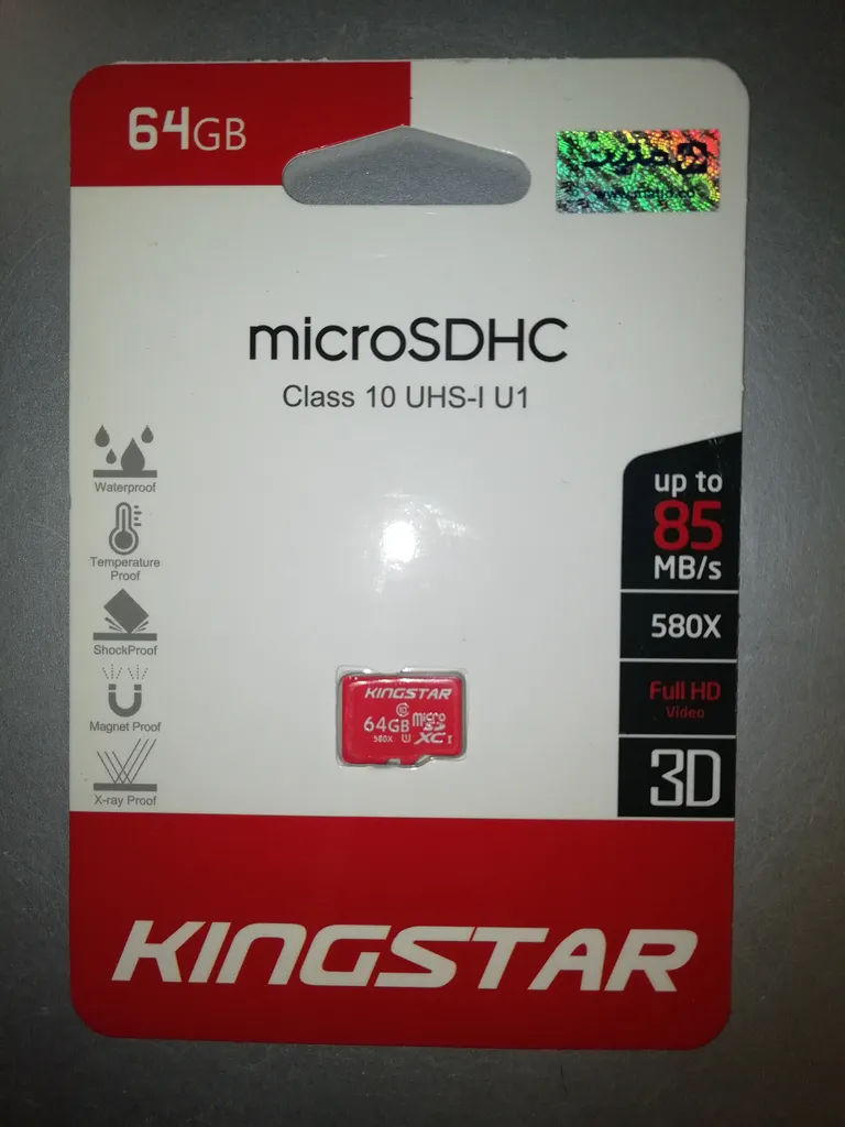 کارت حافظه microSDHC کینگ استار مدل 580X کلاس 10 استاندارد UHS-I U1 سرعت 85MBps ظرفیت 64 گیگابایت