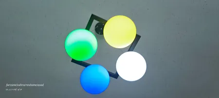 لوستر چهار شعله چشمه نور کد AB1252/4-WT