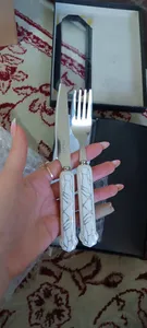 تجریه خرید سرویس کارد و چنگال 12 پارچه مدل دسته سرامیکی  002