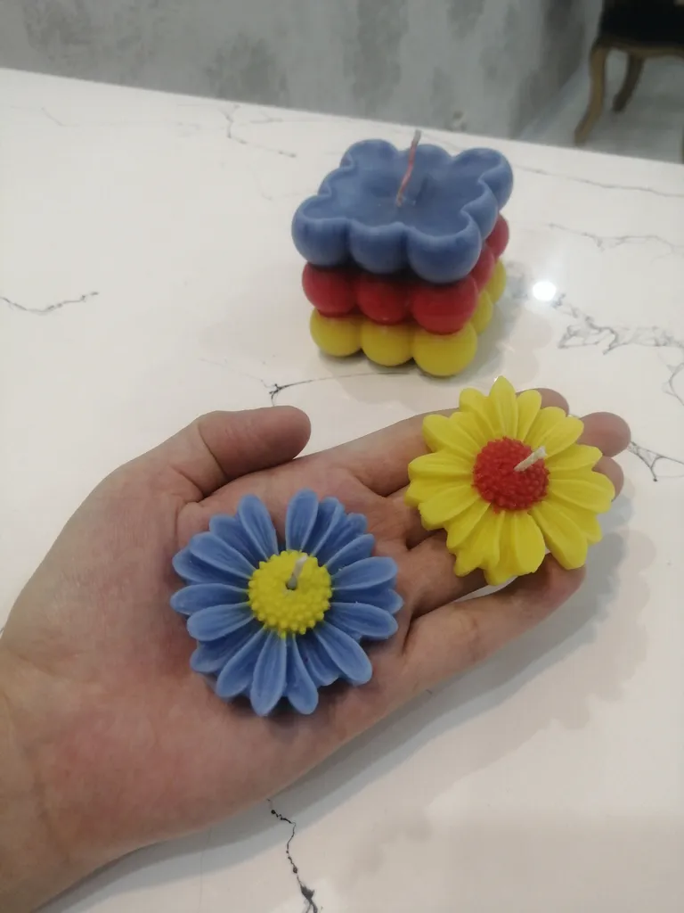 قالب شمع سیلیکونی مدل گل مارگاریت