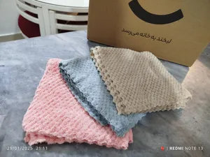 تجریه خرید دستمال آشپزخانه مدل پولیشی بسته 3 عددی