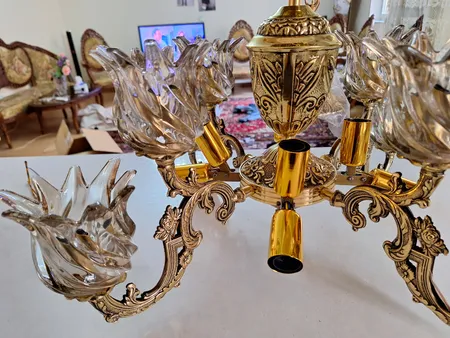 لوستر 16 شعله چشمه نور کد CA3355/4+12-BO