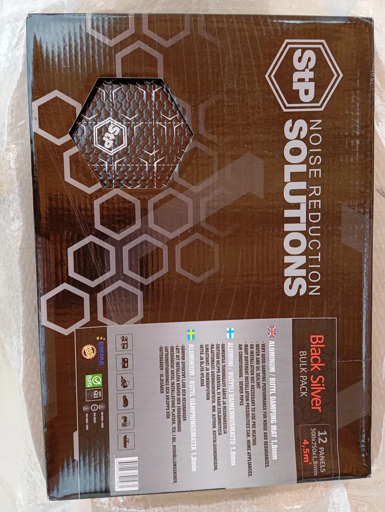 ورق دمپینگ خودرو اس تی پی مدل BG بسته 12 عددی