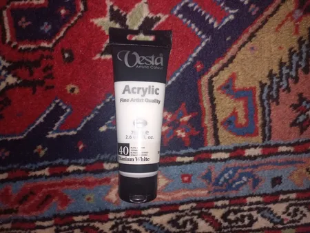 رنگ اکریلیک وستا مدل 40 Titanium White حجم 75 میلی لیتر