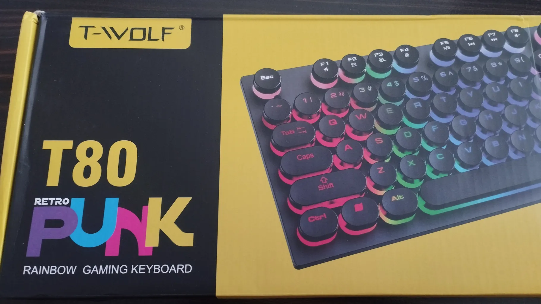 کیبورد مخصوص بازی تی‌ولف مدل T80 PUNK