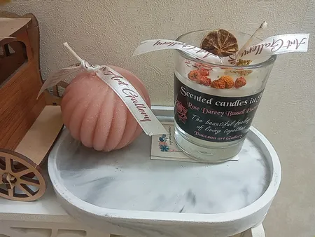 شمع دست ساز مدل دکوری مجموعه چهار عددی