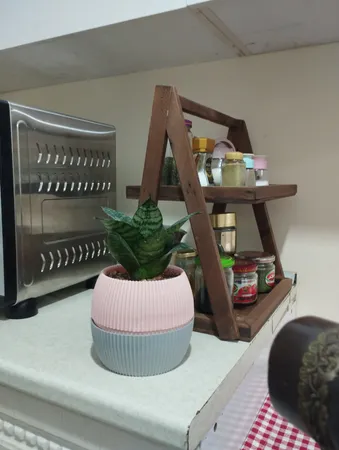 شلف رومیزی مدل دو طبقه چوبی کد 053