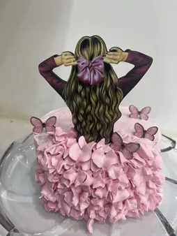 تاپر تزیین کیک بهگز مدل دختر پاپیونی مجموعه 6 عددی