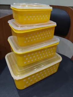 ظرف نگهدارنده فرش کیپس مدل خالدار مجموعه 4 عددی