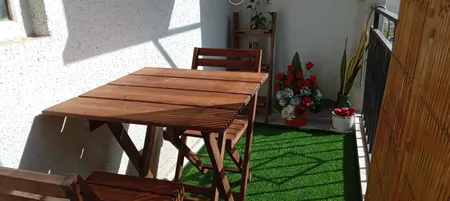 میز و صندلی ناهاخوری 2 نفره مدل تاشو چوبی