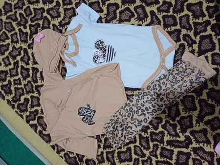 ست 4 تکه لباس نوزادی مدل LEOPARD