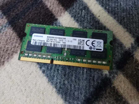 رم لپ تاپ DDR3L دو کاناله 1600مگاهرتز cl11 سامسونگ مدل PC3L-12800S ظرفیت 8 گیگابایت