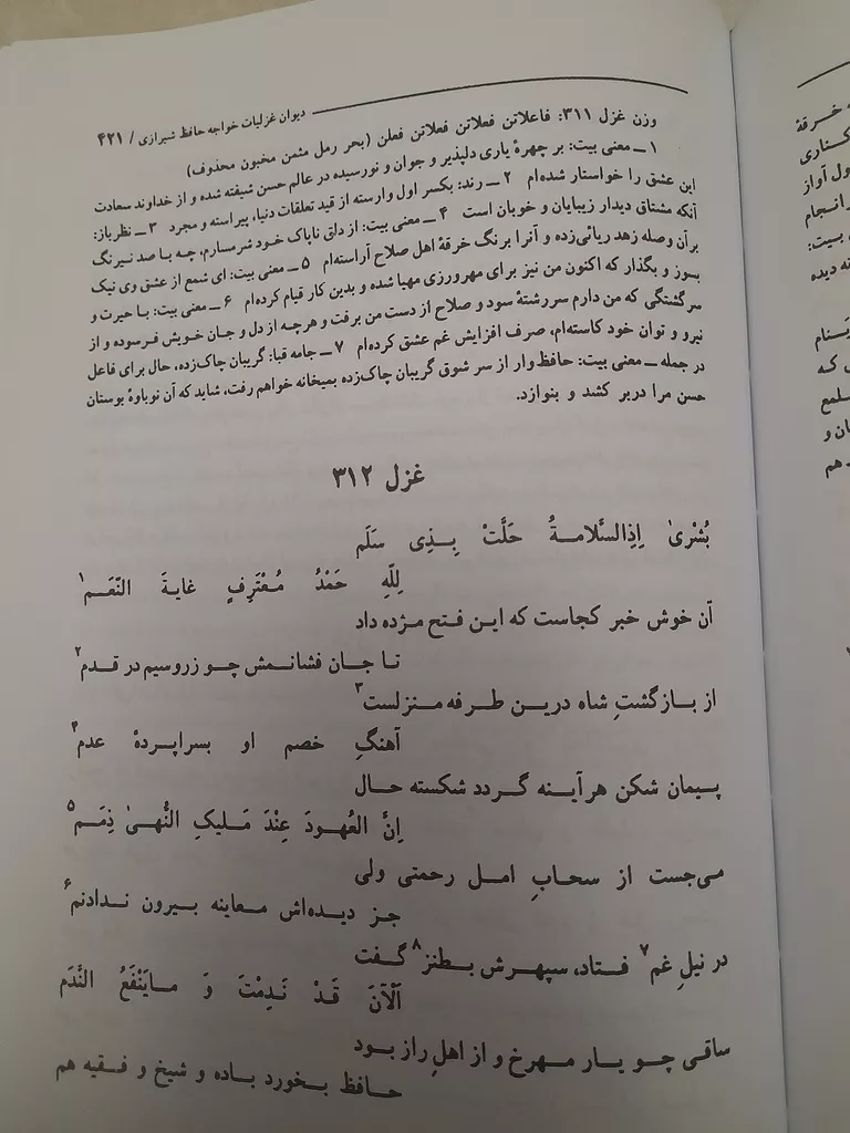 کتاب دیوان غزلیات حافظ اثر خلیل خطیب رهبر انتشارات صفی علیشاه