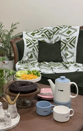 شال مبل و تخت مدل پانچدوزی سایز 142×175 سانتیمتر