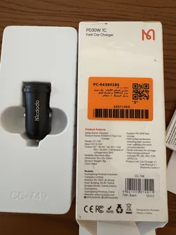 شارژر فندکى 30وات  مک دودو مدل CC-749 به همراه كابل تبديل لایتنینگ