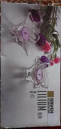 جاشمعی بلور کاوه مدل Liliome بسته 2 عددی